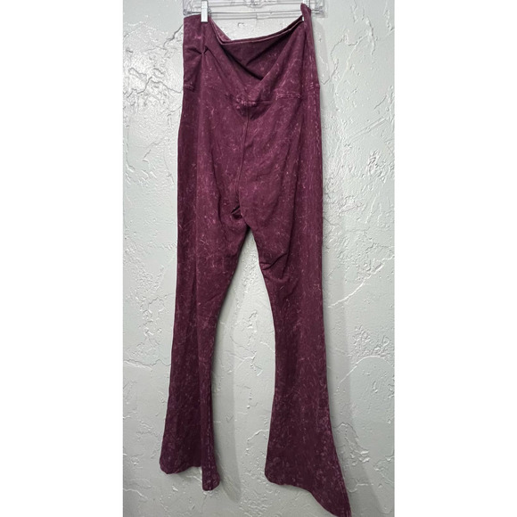 Victoria's Secret PINK Rich Maroon Red Foldover Flare Legging Size XXL - Picture 3 of 10
